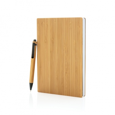 Logotrade corporate gift picture of: A5 Bamboo notebook & pen set