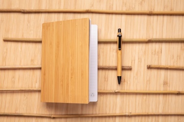 Logotrade promotional giveaway picture of: A5 Bamboo notebook & pen set