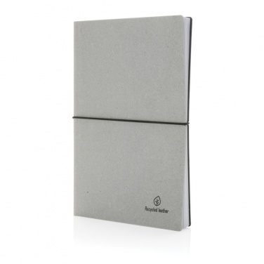 Logo trade promotional gift photo of: A5 recycled leather notebook