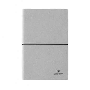 Logo trade business gifts image of: A5 recycled leather notebook