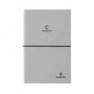 Logo trade advertising products picture of: A5 recycled leather notebook