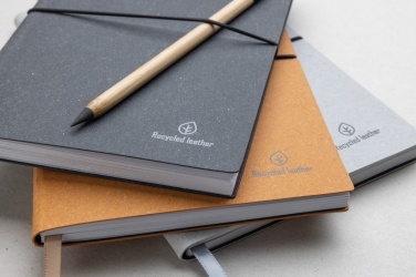 Logo trade advertising product photo of: A5 recycled leather notebook