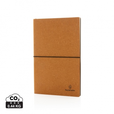 Logo trade promotional merchandise photo of: A5 recycled leather notebook