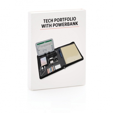 Logotrade promotional item image of: Tech portfolio with powerbank