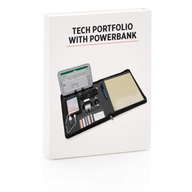 Logo trade promotional gifts picture of: Tech portfolio with powerbank