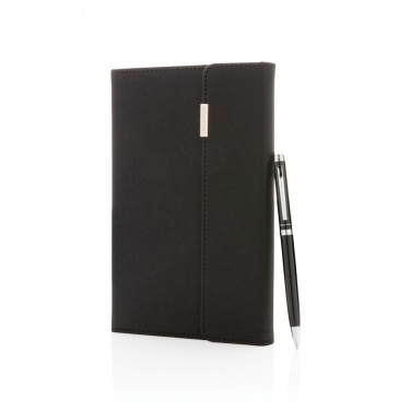 Logo trade business gift photo of: Swiss Peak deluxe A5 notebook and pen set