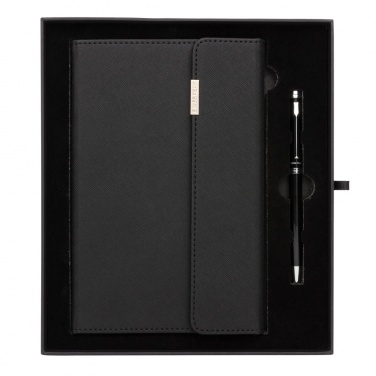 Logotrade promotional item image of: Swiss Peak deluxe A5 notebook and pen set