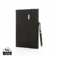 Swiss Peak deluxe A5 notebook and pen set, black