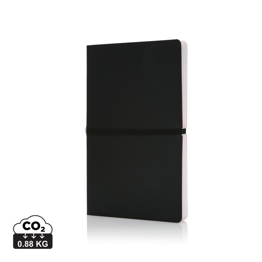 Logotrade promotional gift image of: Deluxe softcover A5 notebook