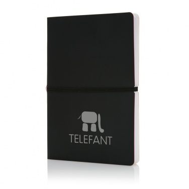 Logo trade corporate gifts image of: Deluxe softcover A5 notebook