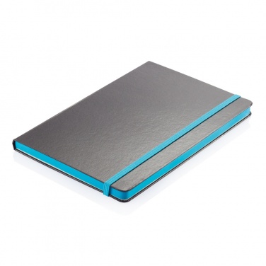 Logotrade promotional item image of: Deluxe hardcover A5 notebook with coloured side