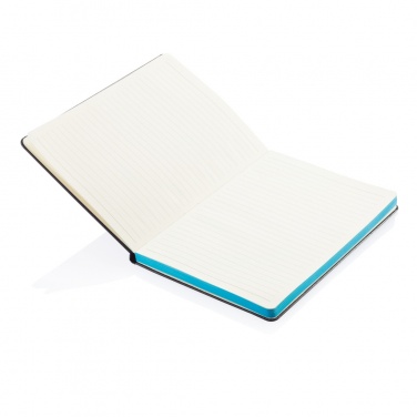 Logotrade promotional giveaway picture of: Deluxe hardcover A5 notebook with coloured side