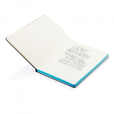 Logo trade corporate gift photo of: Deluxe hardcover A5 notebook with coloured side