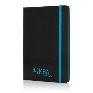 Logotrade promotional gift image of: Deluxe hardcover A5 notebook with coloured side