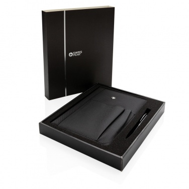 Logotrade promotional giveaway image of: Refillable notebook and pen set