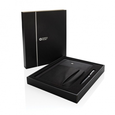 Logo trade corporate gifts picture of: Refillable notebook and pen set