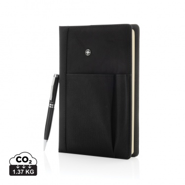 Logo trade advertising products image of: Refillable notebook and pen set