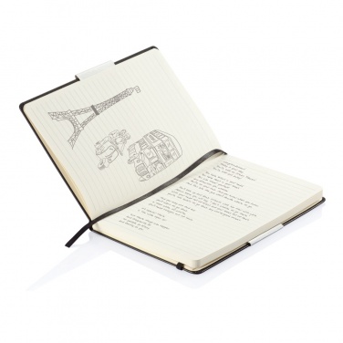 Logo trade promotional gifts image of: Deluxe hardcover A5 notebook