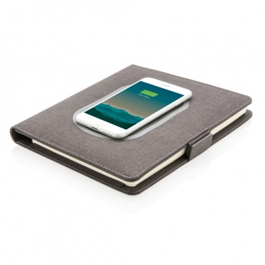 Logo trade promotional merchandise picture of: Air 5W wireless charging notebook cover A5