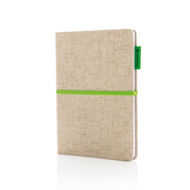 Logo trade corporate gifts picture of: A5 jute notebook