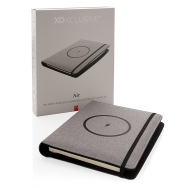 Logotrade advertising products photo of: Air 5W wireless charging notebook with 5000mAh powerbank