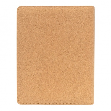 Logo trade promotional merchandise picture of: Deluxe cork portfolio A5 with pen