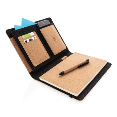 Logotrade promotional gift picture of: Deluxe cork portfolio A5 with pen