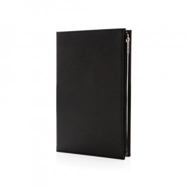 Logotrade promotional item picture of: Swiss Peak A5 PU notebook with zipper pocket