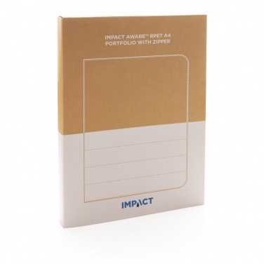 Logotrade promotional items photo of: Impact AWARE™ RPET A4 portfolio with zipper