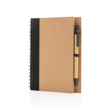 Logotrade corporate gift picture of: Kraft spiral notebook with pen