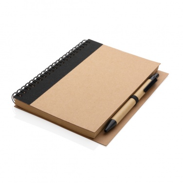 Logotrade corporate gifts photo of: Kraft spiral notebook with pen