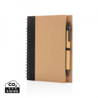 Logotrade promotional giveaways photo of: Kraft spiral notebook with pen