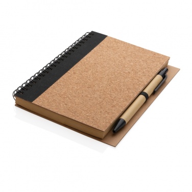 Logotrade promotional item picture of: Cork spiral notebook with pen