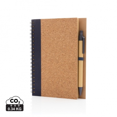 Logotrade promotional products photo of: Cork spiral notebook with pen