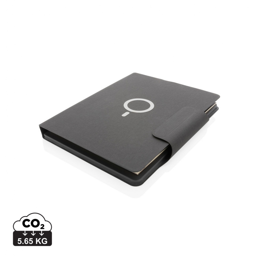 Logotrade promotional item image of: Artic Magnetic 10W wireless charging A4 portfolio