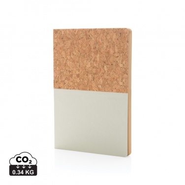 Logotrade business gift image of: A5 cork & kraft notebook