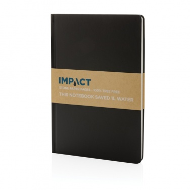 Logo trade promotional gift photo of: A5 Impact stone paper hardcover notebook