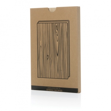 Logo trade promotional gifts image of: Kavana wood print A5 notebook