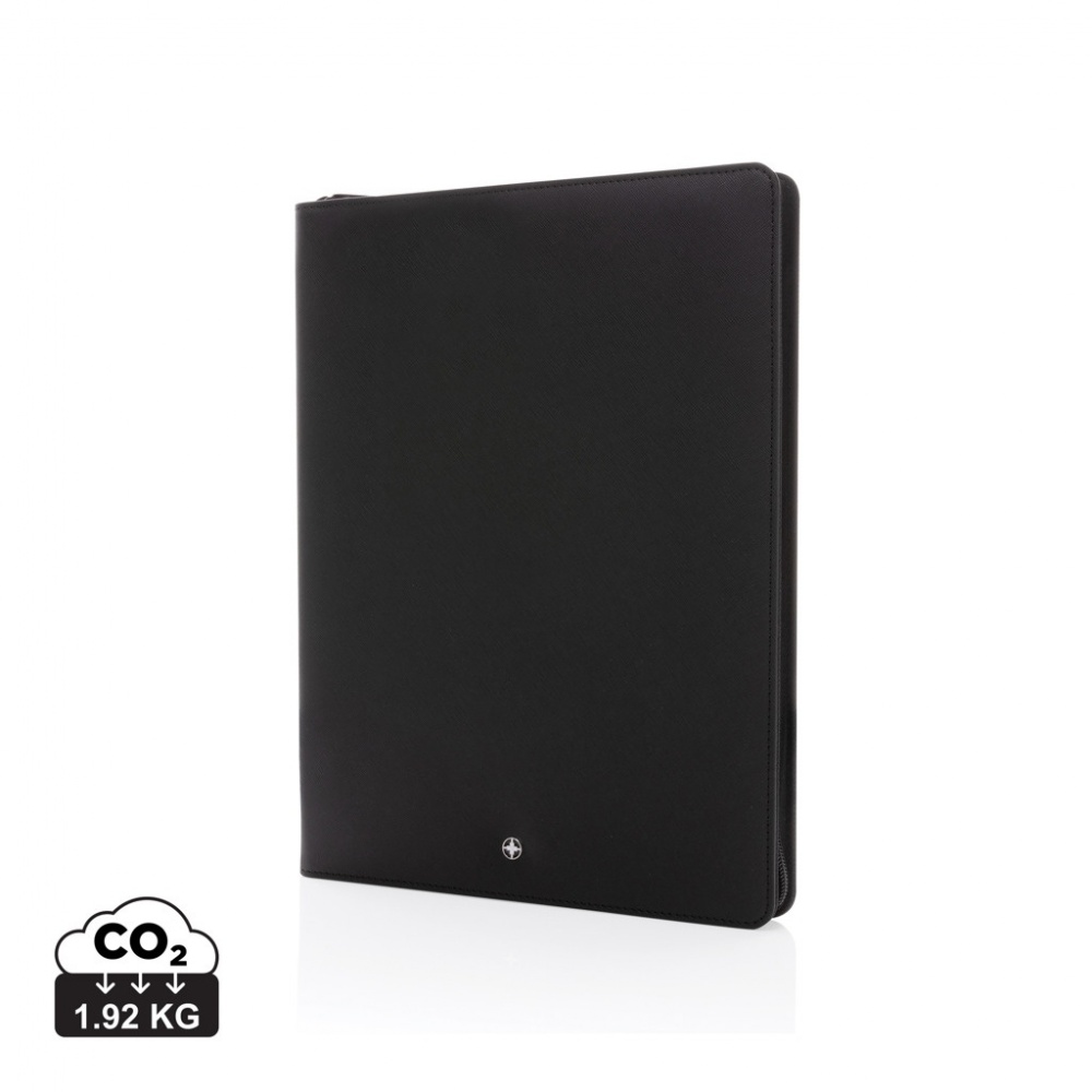 Logotrade promotional merchandise picture of: Swiss Peak Heritage RCS rPU A4 portfolio with zipper