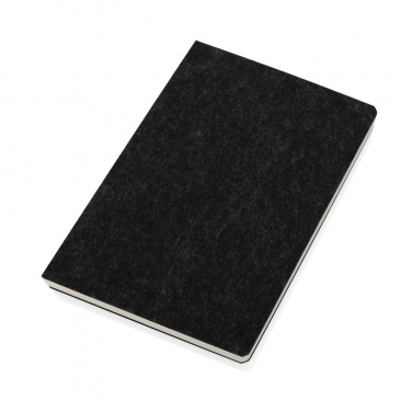 Logo trade promotional giveaway photo of: Phrase GRS certified recycled felt A5 notebook