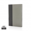 Words GRS certified RPET & Kraft A5 notebook, grey