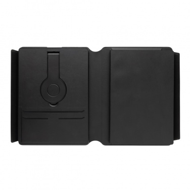 Logo trade business gift photo of: Swiss Peak RCS rePU notebook with 2-in-1 wireless charger