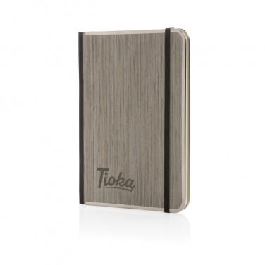 Logo trade business gift photo of: Treeline A5 wooden cover deluxe notebook