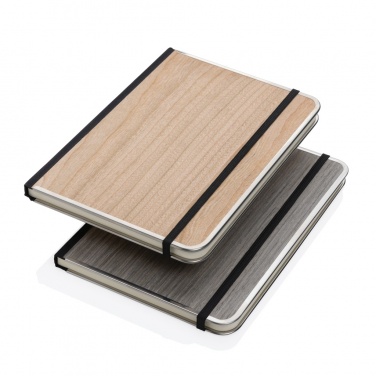 Logo trade promotional products image of: Treeline A5 wooden cover deluxe notebook