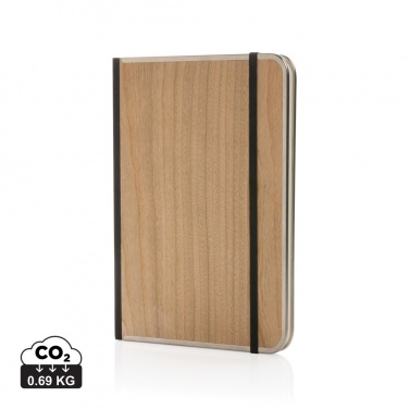 Logotrade promotional items photo of: Treeline A5 wooden cover deluxe notebook