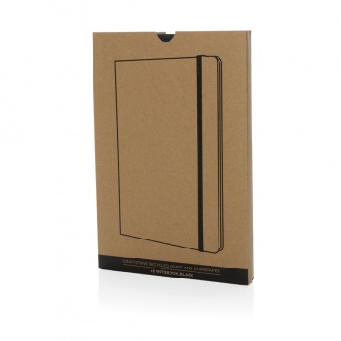 Logo trade promotional gifts image of: Craftstone A5 recycled kraft and stonepaper notebook