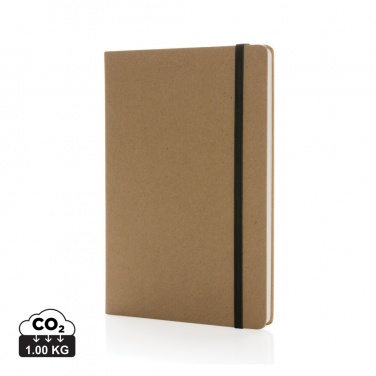 Logotrade promotional giveaway image of: Craftstone A5 recycled kraft and stonepaper notebook