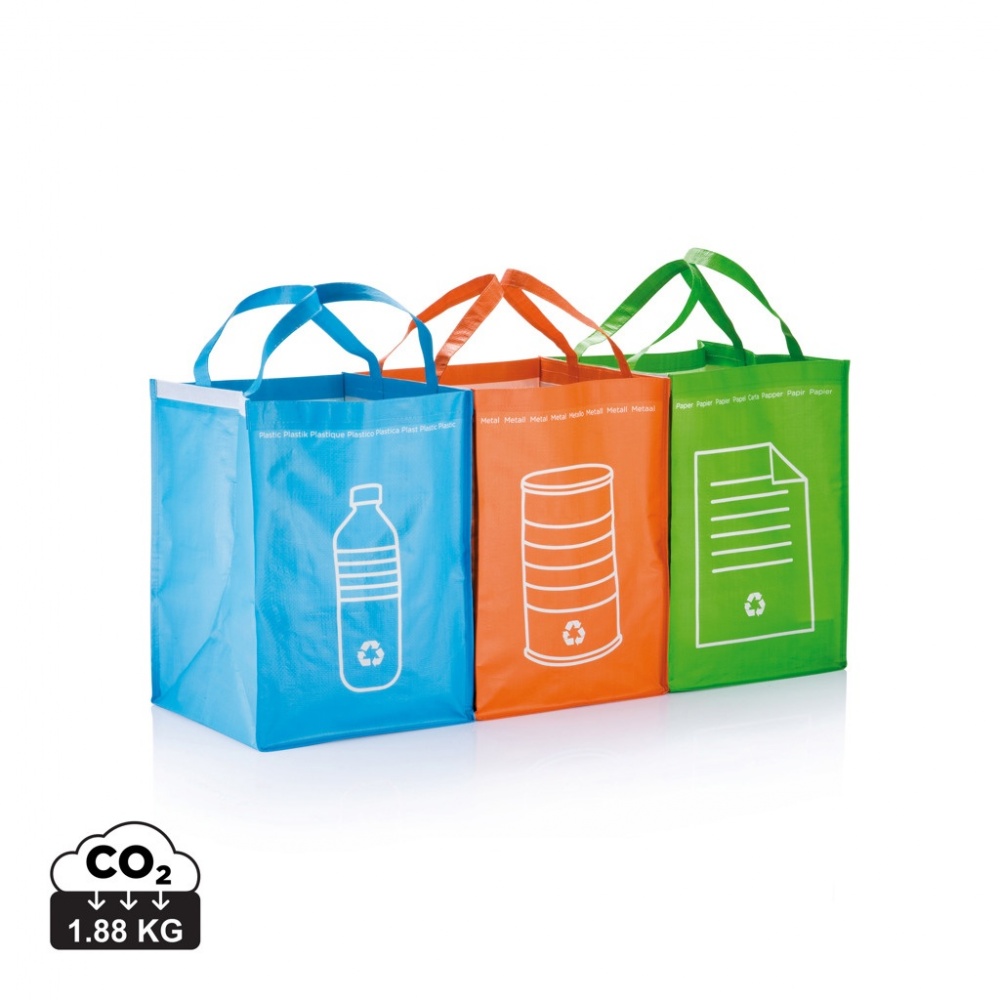 Logo trade business gift photo of: 3pcs recycle waste bags