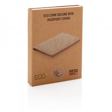 Logotrade promotional gift image of: Cork secure RFID passport cover