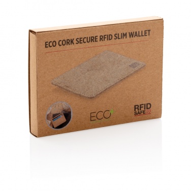 Logo trade promotional merchandise image of: Cork secure RFID slim wallet